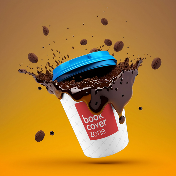 AI Mockup: Coffee Droppings on Neon Background
