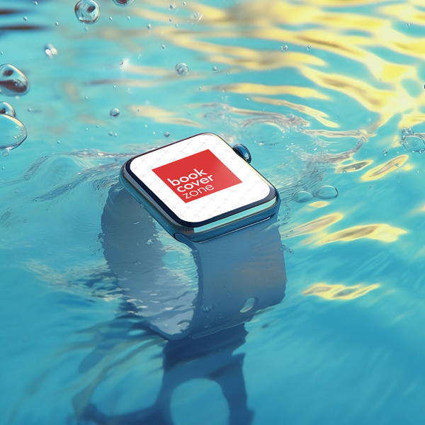 Apple iWatch Under Water Mockup