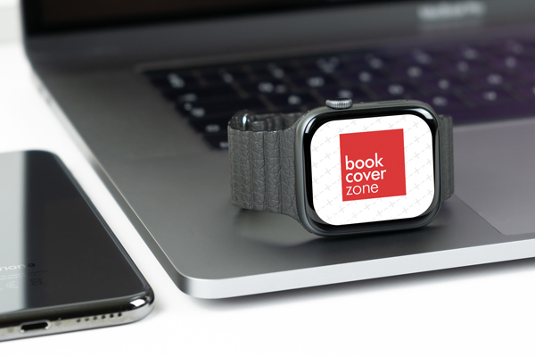Apple Watch on MacBook Keyboard Mockup