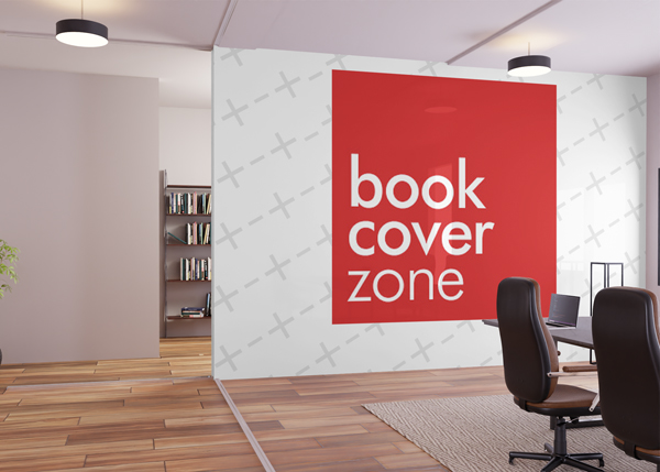 Art Print Wall Mockup with Brown Chairs