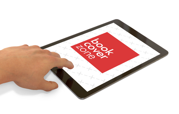 Black iPad Mockup with Touch Gesture
