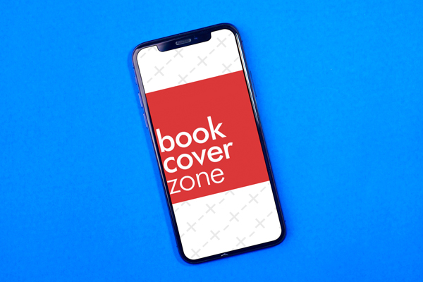 Black iPhone XS on Blue Background