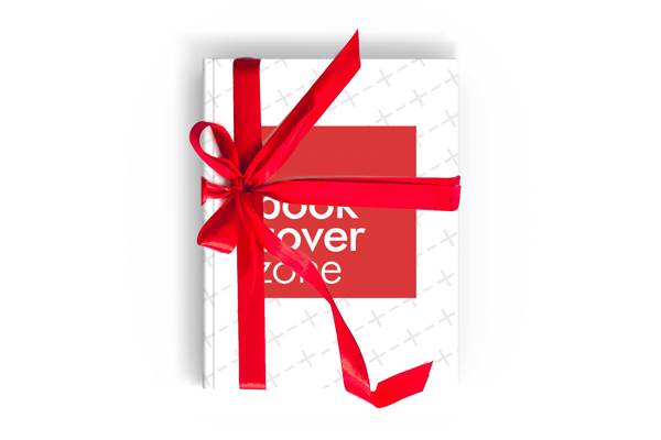 Book Cover Mockup with Red Ribbon