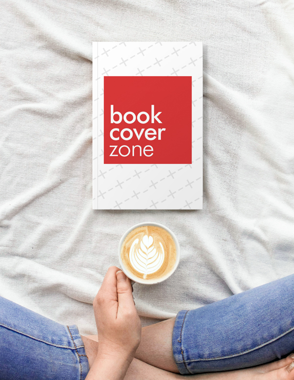 Woman Reading a Book on Bed with Coffee