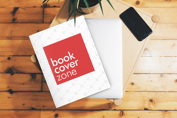 Book Cover Mockup with Laptop and iPhone