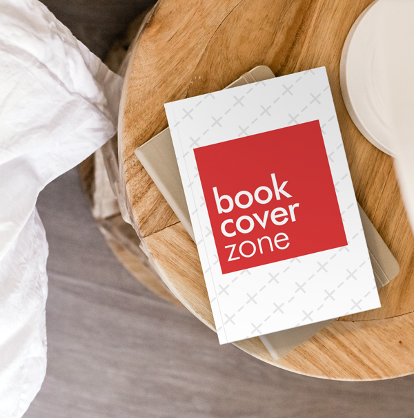Book on Table Top Cover Mockup