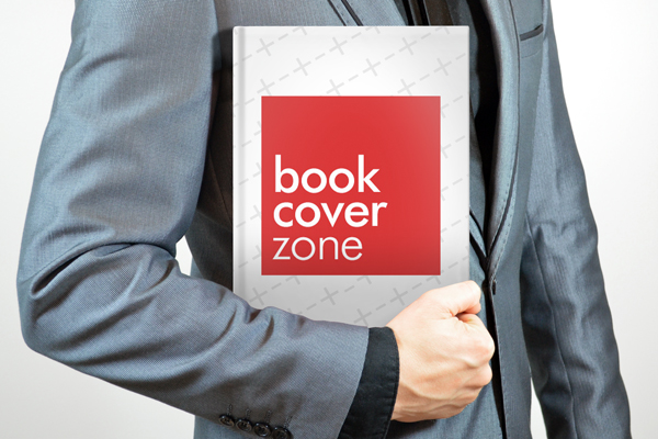Businessman Holding Book Mockup