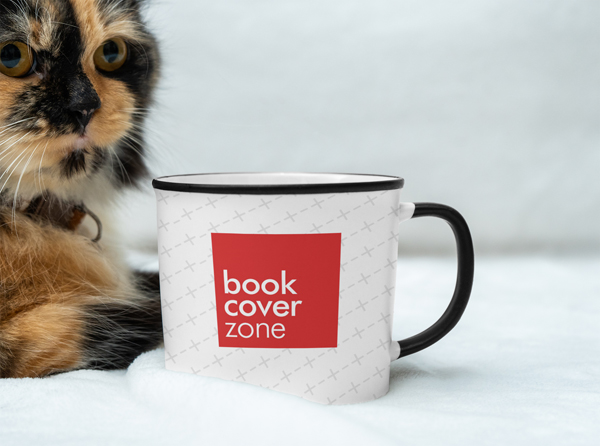 Cat with Ceramic Coffee Mug