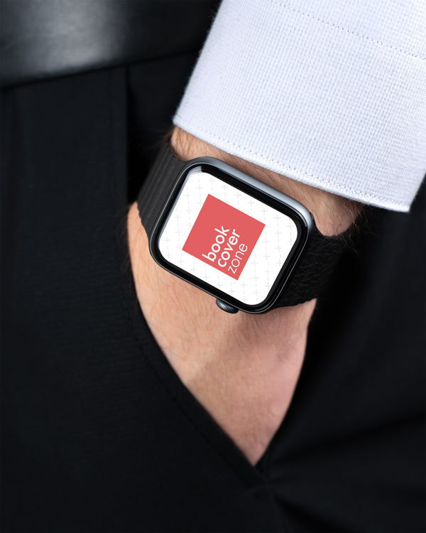 Close-up of a Man Wearing an Apple Watch
