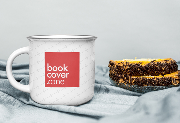 Enamel Mug with Cookies on Cloth