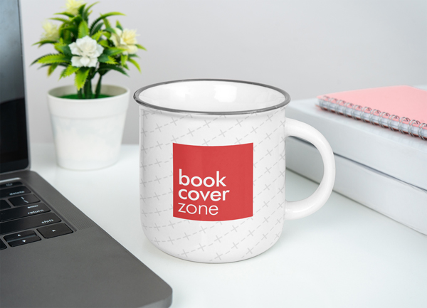 Enamel Mug on Cute Office Desk