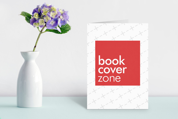 Floral Vase Vertical Greeting Card Mockup