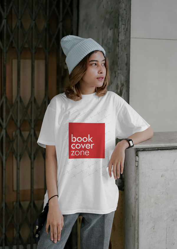 Front View Shirt Mockup with Young Woman