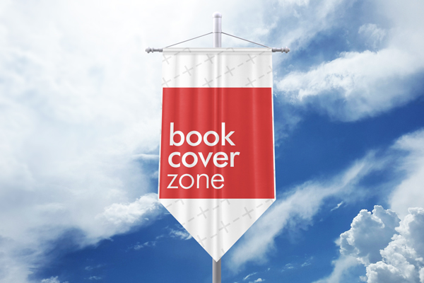 Hanging Pennant Vertical Flag Mockup