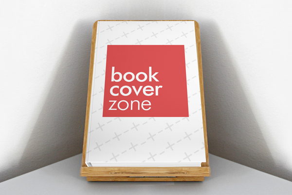 Hardcover Book Mockup on Wooden Stand