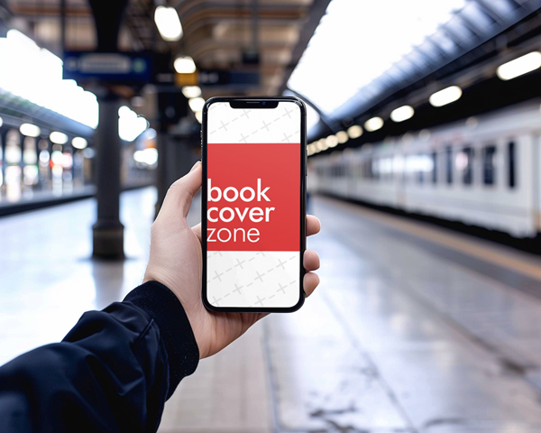 iPhone Screen Mockup Generator with Metro Station Background