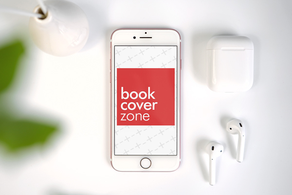 iPhone and AirPods Mockup with Decorative Elements