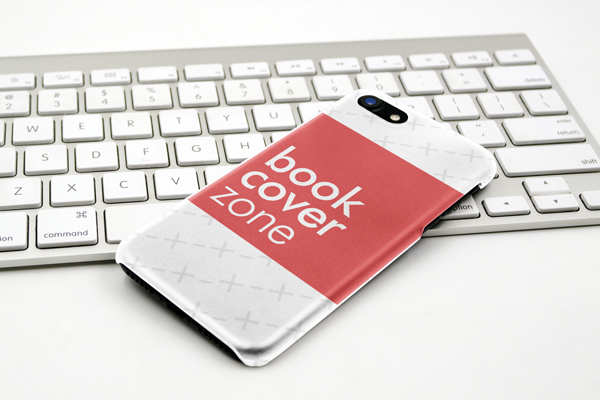 iPhone Case on Apple Keyboard Mockup