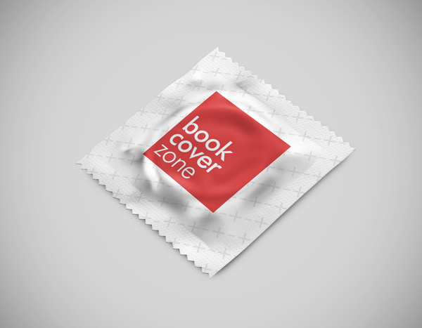 3D Square Latex Condom Wrapper Mockup