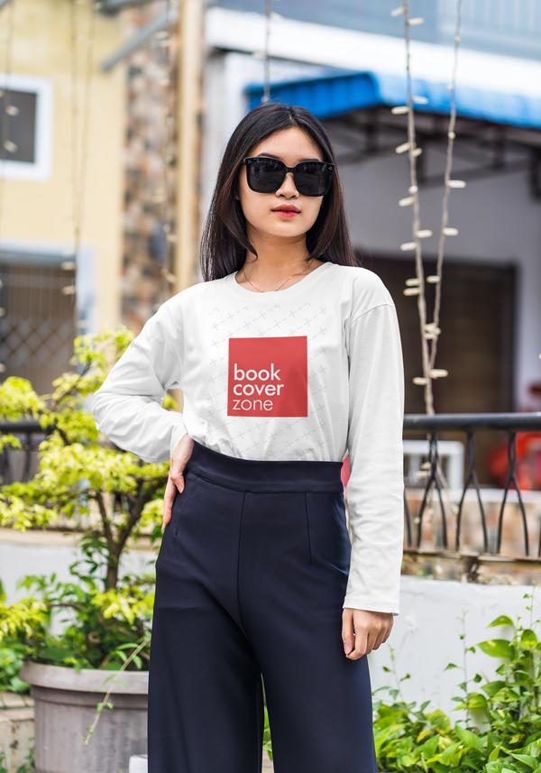 Long Sleeve Mockup with Woman in Glasses
