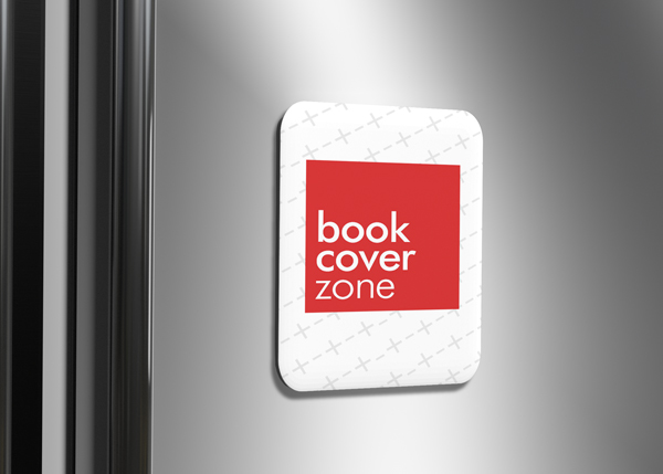 Magnet on Fridge Door Mockup