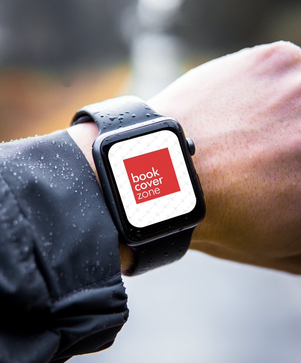 Man Wearing Apple Watch in the Rain