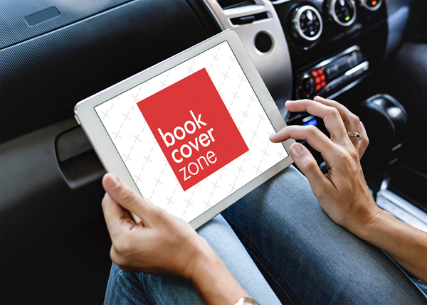 Woman Browsing on iPad in Car Mockup