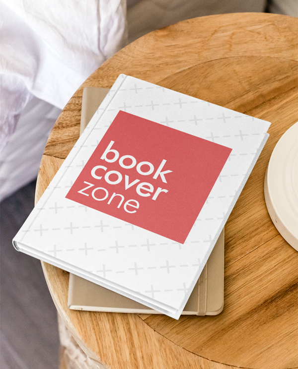 Book Mockup on Wood Table