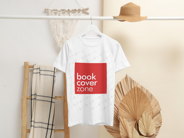 Mockup of a T-Shirt on a White Clothing Rack