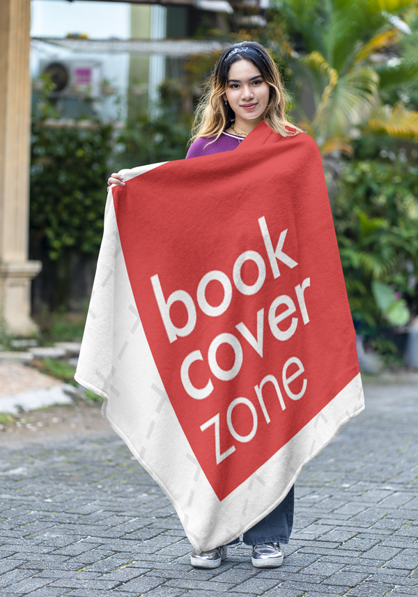 Mockup of a Blanket Featuring a Woman