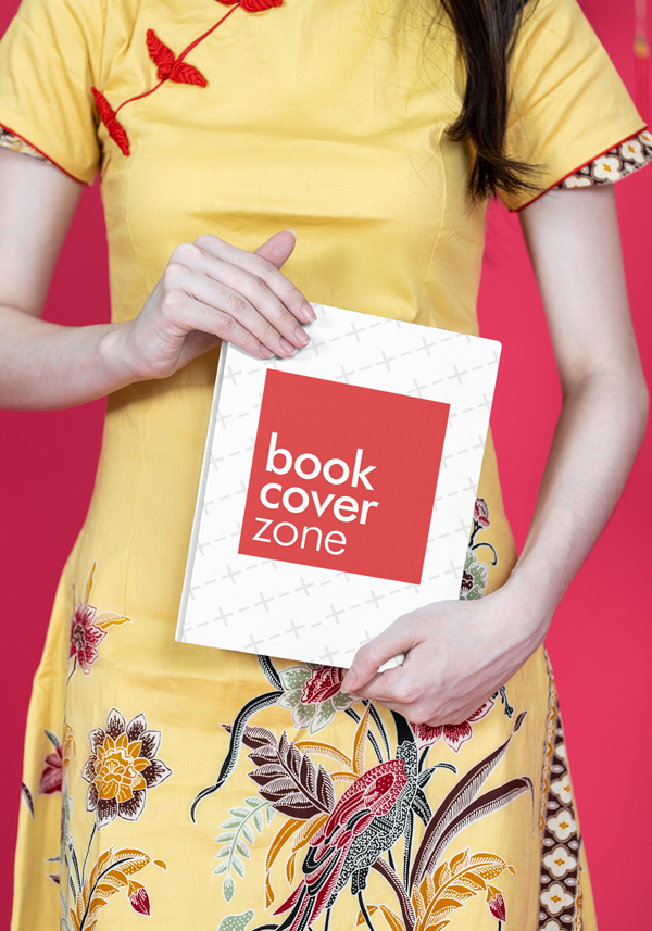 Book Mockup Held by Woman