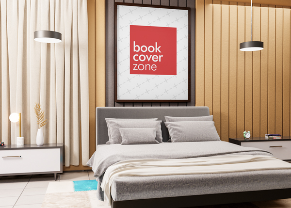 Portrait Canvas Mockup in Room