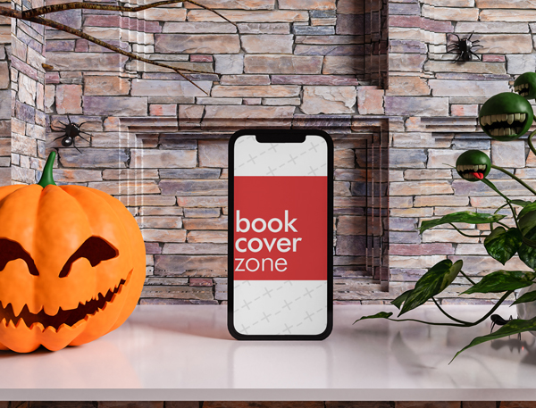 Smartphone Mockup with Horror Plants