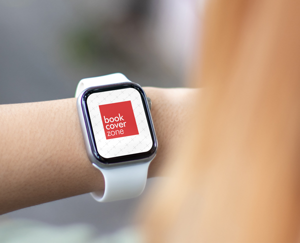 Smartwatch Mockup Featuring Woman with Brown Hair
