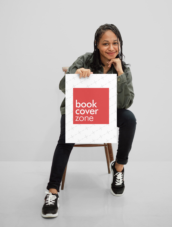 A3 Paper Mockup with Young Woman