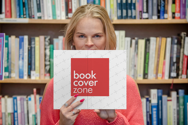 Girl Hiding Face Behind Book Cover Mockup