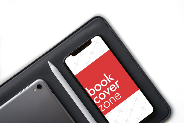 iPhone XS Mockup on iPad Cover