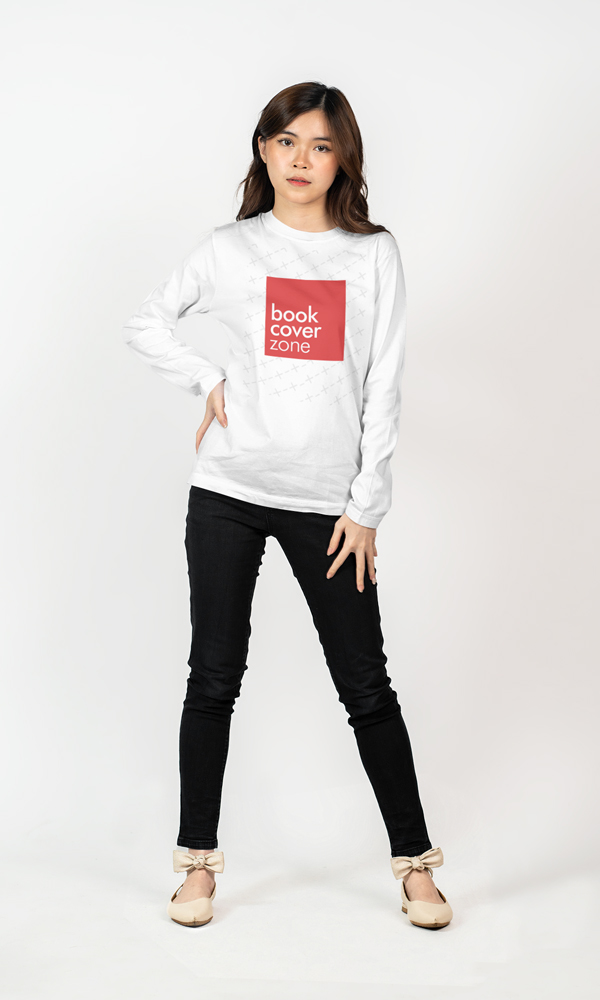 Long Sleeve Shirt Mockup with Asian Woman