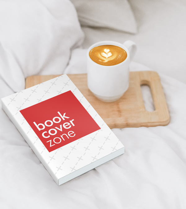 Paperback Book Mockup on Bed