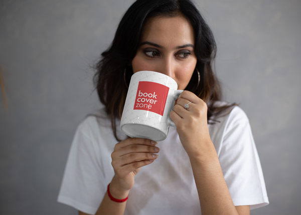 Woman Enjoying Her Drink - Mug Mockup