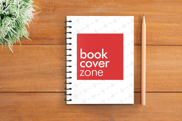 Notebook and Pencil on Two-Color Background