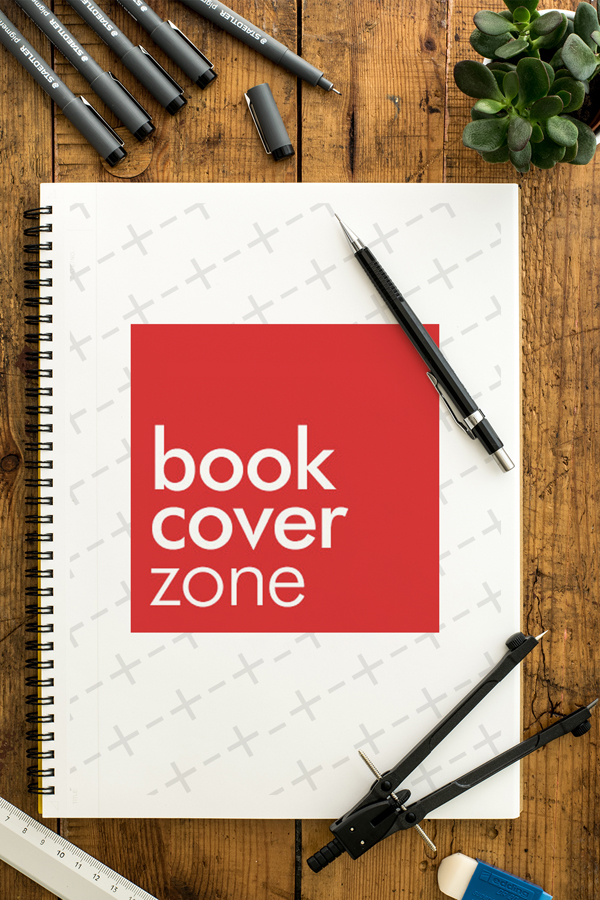 Notebook on Wood Desk Mockup