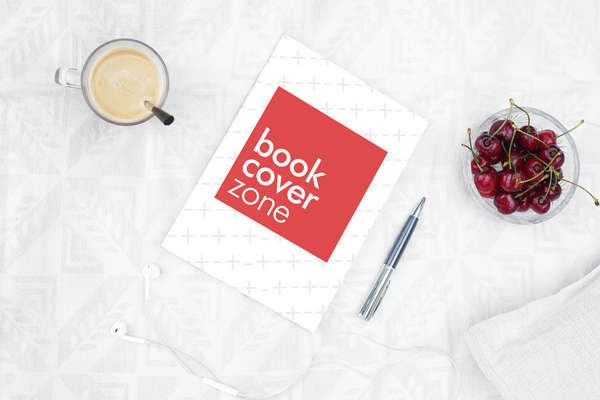 Paperback Book Mockup on Covered Table