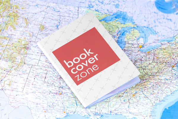Realistic Passport on Map Mockup
