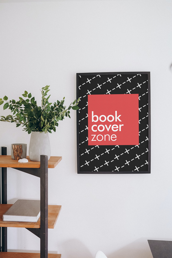 Mockup of Picture Frame on Decorated Wall