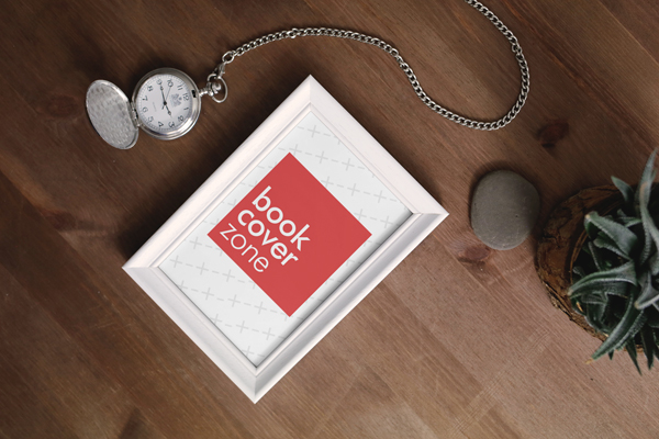 Wooden Photo Frame with Pocket Watch