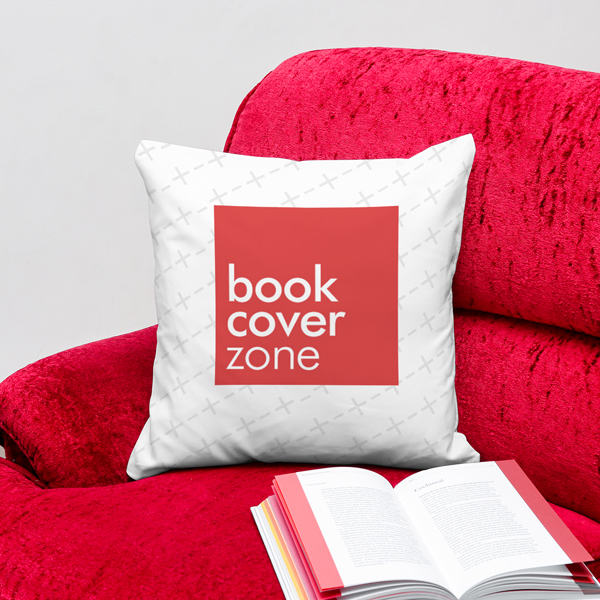 Pillow on Vibrant Red Couch