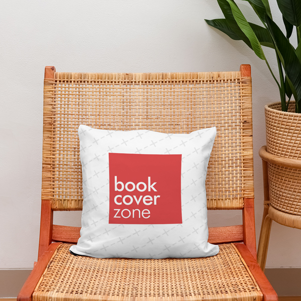 Webbed Lounge Chair with Pillows Mockup