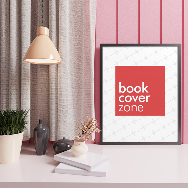 Portrait Canvas Mockup with Pink Wall