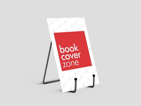 Portrait Card on Metal Stand Mockup